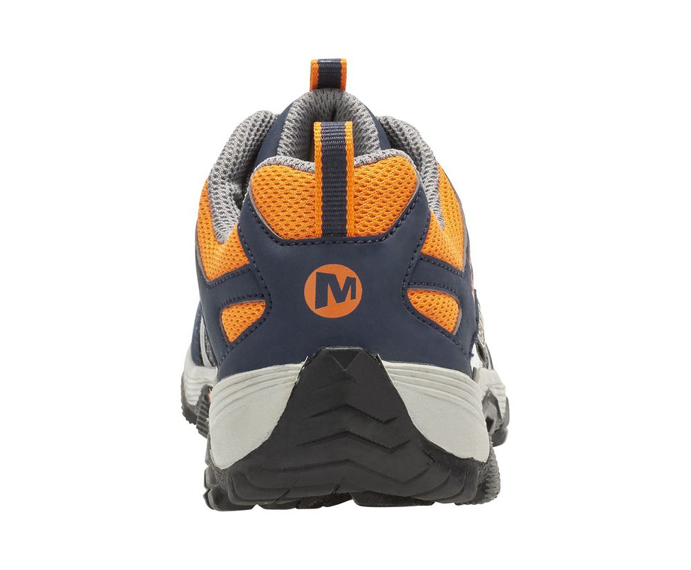 Buty Trekkingowe Merrell Dziecięce Granatowe/Szare/Pomarańczowe - Moab Fst Niskie Waterproof - 71308